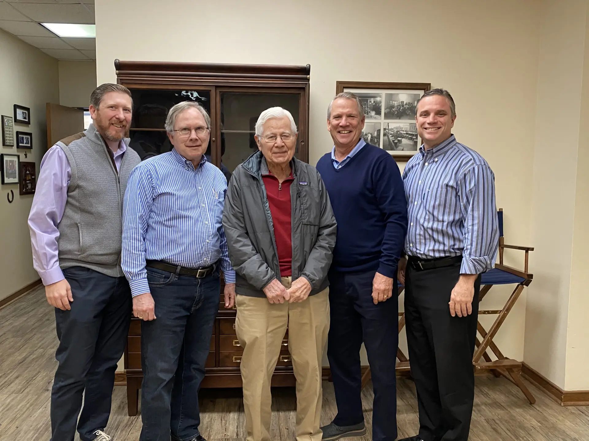 Pictured Here: David Pope, CEO, Craig Donegan, Emmett Donegan, Bruce Barnard, and Scott Barnard.